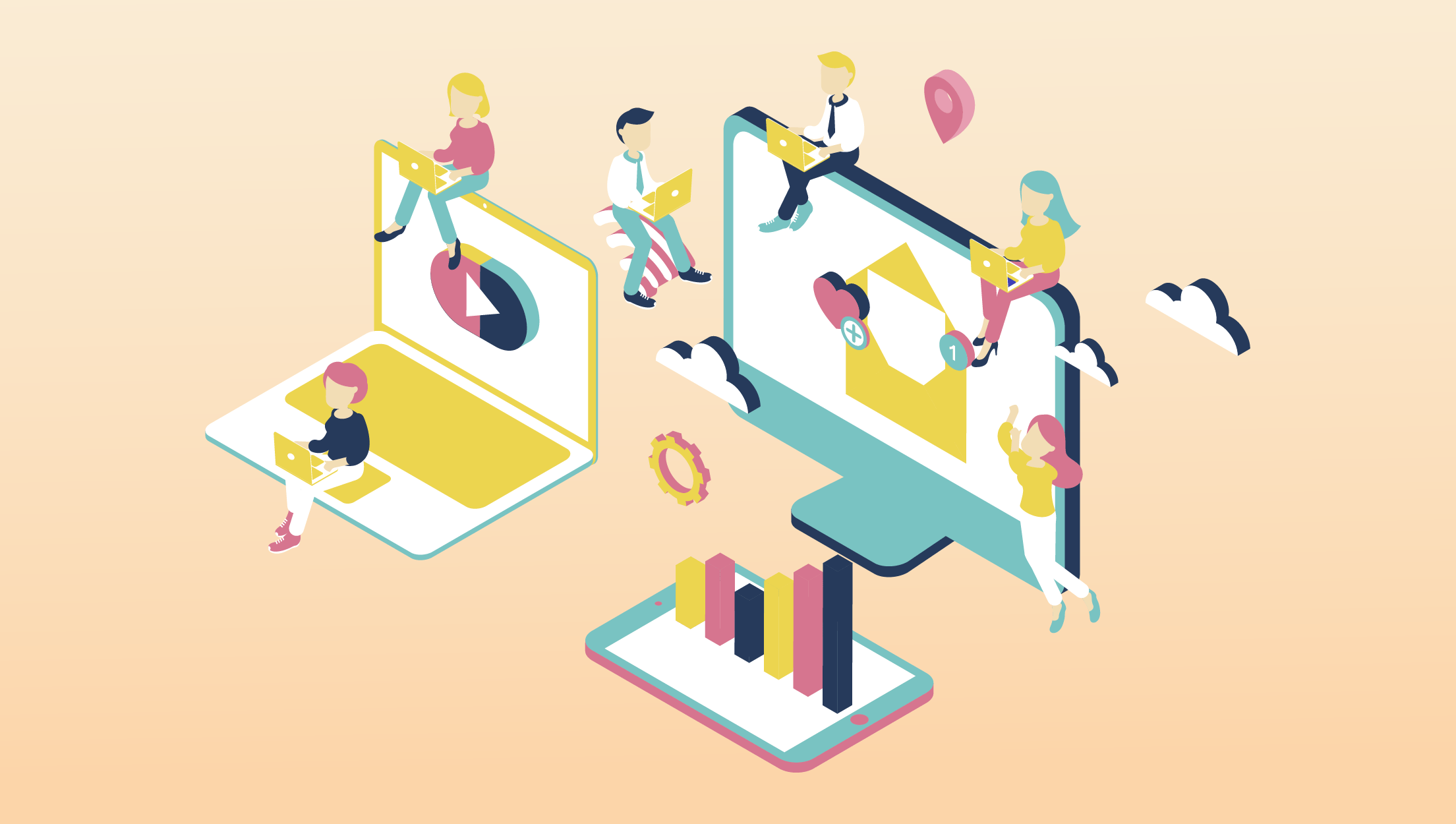 são bonecos trabalhando para proporcionar um atendimento melhor aos clientes com o customer success